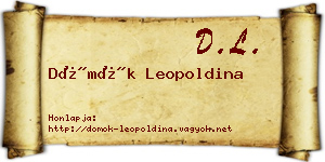 Dömök Leopoldina névjegykártya